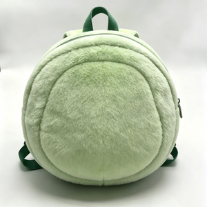Customized kids plush animal <b>backpack</b>,round <b>cat</b> <b>backpack</b>,soft fuzzy <b>cat</b> <b>backpack</b>,<b>Cat</b> plush <b>backpack</b>,green <b>cat</b> face <b>backpack</b> - Product Image 5