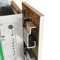 Système de façade ventilée intégré avec revêtement de murs-rideaux en aluminium léger au design moderne et finition effet aluminium pour l'extérieur
