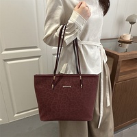 BESTELLA Nouveau Sac Fourre-tout Rétro en PU à Imprimé Léopard pour Femme, Sac à Main Tendance Grande Capacité à Bandoulière Unique