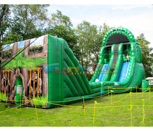 Nhà Nảy Khổng Lồ Có Dây Kéo Trượt Toboggan Cầu Trượt Dây Kéo Bơm Hơi Có Dây Kéo Trên Bầu Trời - Product Image 6