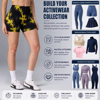 Nouveau short de sport pour femme, tie-dye, côtelé, élastique, taille haute, sans couture, effet galbant fessier, pour fitness et yoga