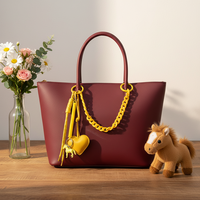 Nouvel An 2026 – Ensemble de porte-clés en forme de cœur en cuir PU avec chaîne en acrylique colorée et cordon en nylon, avec mini cheval, pour breloques de sac