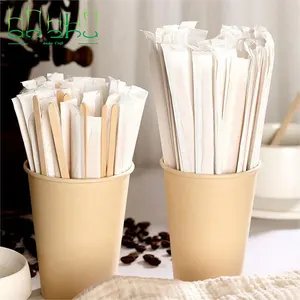 Biodegradable Natural Disposable Drink Stirrers Bamboo Coffee Stirrers Sticks