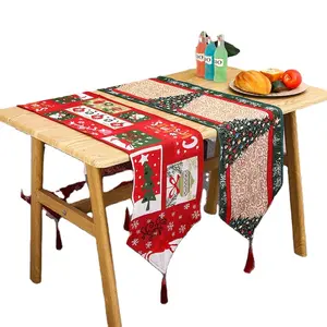 크리스마스 테이블 주자와 매트 고품질 빨간 트럭 크리스마스 테이블 러너 크리스마스 장식 용품