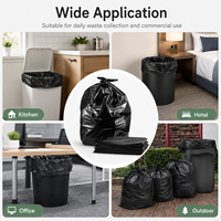 Sacs poubelles en plastique réutilisables, grands, bon marché, résistants, jetables, en rouleau, ISO