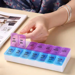 <span class=keywords><strong>Pilulier</strong></span> hebdomadaire coloré, <span class=keywords><strong>pilulier</strong></span> portable détachable <span class=keywords><strong>matin</strong></span> et <span class=keywords><strong>soir</strong></span>, <span class=keywords><strong>pilulier</strong></span> de voyage double rangée - Product Image 5