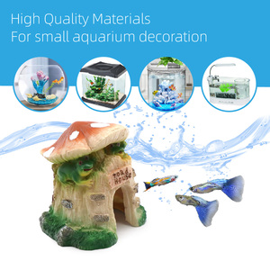 Decoración Creativa para Acuario en Forma <span class=keywords><strong>de</strong></span> Casa <span class=keywords><strong>de</strong></span> Hongos, Escondite <span class=keywords><strong>de</strong></span> Resina para Peceras, Adorno Lindo para Jardín <span class=keywords><strong>de</strong></span> Hadas - Product Image 4