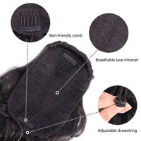Queue de cheval synthétique bouclée crépue de 28 pouces avec cordon de serrage # Extensions de cheveux pour femmes, aspect naturel 1B, mat, résistantes à la chaleur, pour un usage quotidien