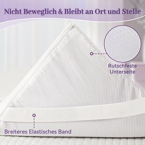 Cubrecolchón Acolchado de Espuma Viscoelástica de Alta Densidad Ventilada para Alivio del Dolor de Espalda con Funda Suave Extraíble para Uso en Hoteles - Product Image 5