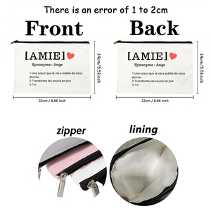 1 PC Maman TATA soeur Amie định nghĩa in mô hình cá nhân Túi trang điểm Túi du lịch nhà vệ sinh lưu trữ túi mỹ phẩm - Product Image 2