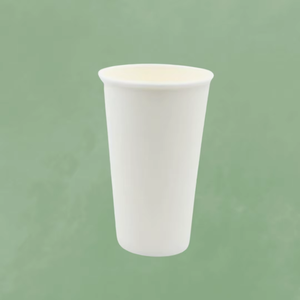 Vaso de papel blanco liso diseñado con material duradero de calidad alimentaria para un servicio confiable de bebidas frías y calientes Proveedor indio - Product Image 3