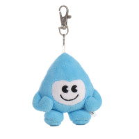 Porte-clés en peluche goutte d'eau bleue, taille personnalisée, accroche-sac doux en forme de goutte d'eau, porte-clés en peluche dessin animé en forme de goutte d'eau, OEM/ODM acceptés