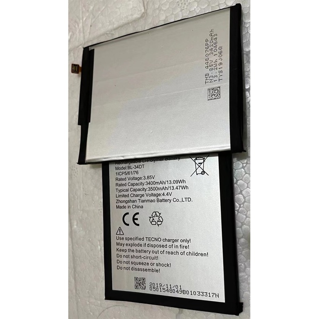 BL-34DT Factory Price Polymer Lithium-ion Battery Mobile Phone Battery for Tecno Phantom 9 AB7 Camon 12 Pro CC9