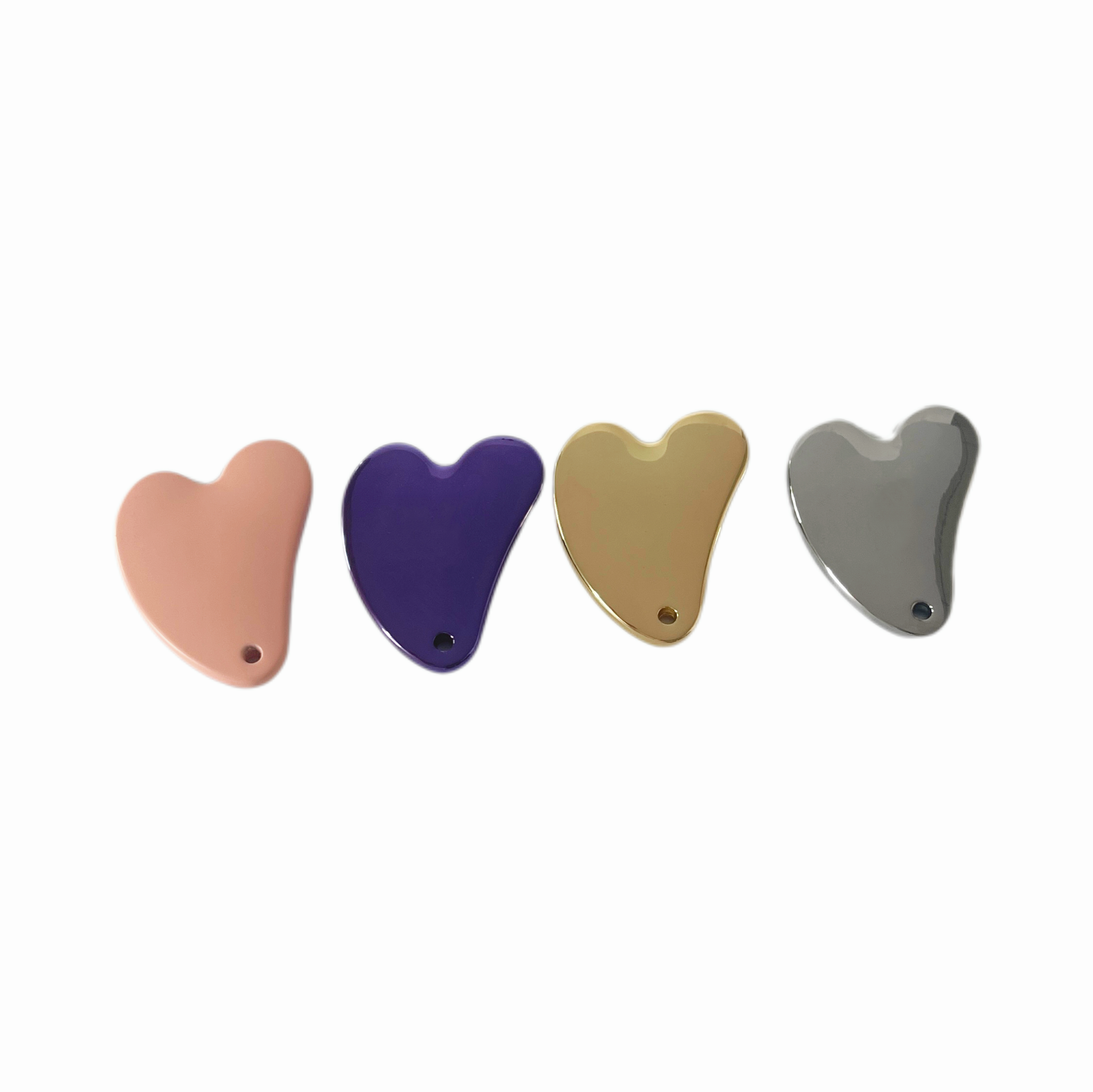 Metal Gua Sha Facial Tool Zinc Alloy Guasha Stainless Steel Scraper for Face Lifting Massage Products
