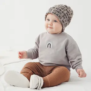 Ins Sweatshirt Clothes Newborn Baby Knitted Pullover Sweaters Heart Pattern Crew Neck Sweaters