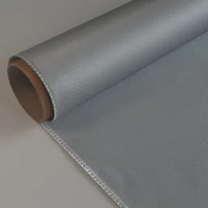 Kain kaca serat berlapis PU fiberglass tahan suhu tinggi tenunan industri
