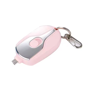 Small Portable Mini Keychain Magnetic Wireless Charging Bank <b>Phone</b> Holder High Capacity Retractable Plug Pocket Emergency Power - Product Image 1