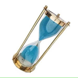 Reloj con temporizador de arena de diseño elegante, uso hecho a mano para decoración de escritorio de oficina, adorno decorativo, cristal de hora - Product Image 4