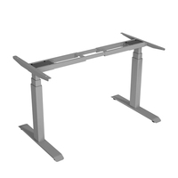 Cadre de table électrique réglable en hauteur bureau debout assis pour se tenir debout avec double moteur 3 étapes ascenseur