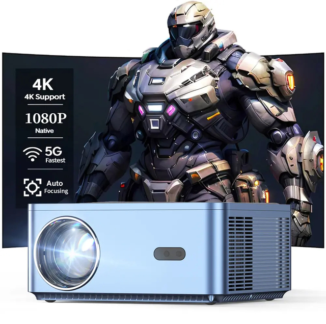 Factory SupplyA45 Mini Projector Native 1080P 400 ANSI Android 9.0 Auto Keystone 5G WiFi Bluetooth Home Cinema Beamer