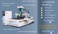 Machines de fabrication de portes d'armoires de cuisine atc cnc routeur machine 3 axes perçage cnc usinage d'emboîtement avec changeur d'outils automatique