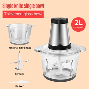 Hachoir à viande électrique <span class=keywords><strong>Homgeek</strong></span> 2L grande capacité domestique en acier inoxydable 2 vitesses 250W mélangeur de cuisine haute puissance - Product Image 3