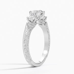 Anillo de Compromiso de Cristal Plateado Blanco para Mujer, Joyería Elegante para Propuesta de Matrimonio, Regalo de Boda, Anillo de Aniversario - Product Image 1