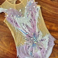 Design personnalisé pour scène et danse Robe de luxe Performance Wear Combinaisons de gymnastique rythmique pour femmes