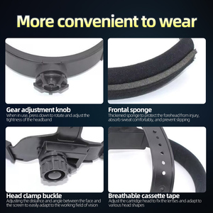 Welding Helmet with Auto-dimming <b>Lights</b> Solar Welding Helmet with 2 Arc <b>Sensors</b> Wide Lampshade 4/9-13 Welding protection - Product Image 6