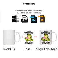 Tasse magique à changement de couleur de 15 oz pour impression par sublimation et transfert thermique