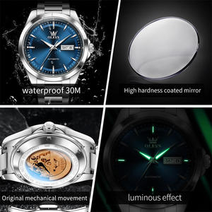 New 7090 Mens Watch Luxury Original <b>Automatic</b> Mechanical Watch Waterproof <b>Chronograph</b> Watches For Man - Product Image 5