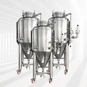 Carry Brewtech 100l 1bbl 200l 300l 400l stainless steel conical jacket double wall fermentation tank with 60 degree cone bottom