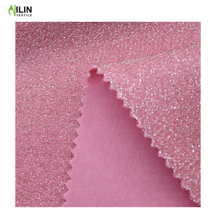 <span class=keywords><strong>Tissu</strong></span> interlock tricoté en polyester 100% de haute qualité avec fil métallique pour robe de soirée - Product Image 5