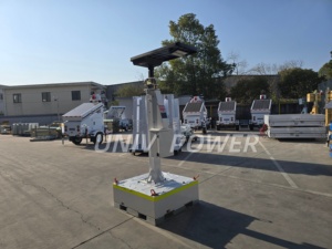Tour d'éclairage et de vidéosurveillance mobile extérieure connectée au cloud 2026 avec alimentation solaire efficace et affichage couleur pour concentrateur logistique - Product Image 3