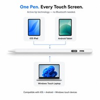 Lápiz Óptico Recargable Tipo-C para iPad, Android, Windows, con Indicador LED de Batería, Fijación Magnética, Punta Reemplazable, Venta al Por Mayor