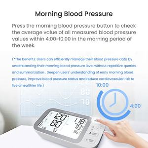 Monitor <span class=keywords><strong>Digital</strong></span> de Pressão Arterial Certificado CE Tipo Braço Superior Automático com Display LCD Bluetooth Alimentado por Energia Elétrica para Saúde Familiar - Product Image 5