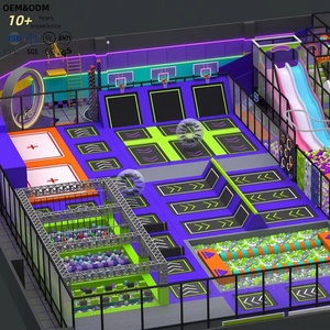 Fabricant professionnel d'équipements pour parcs de trampolines intérieurs, thème néon, super toboggan ondulé, <span class=keywords><strong>Wipeout</strong></span> Beams, balles Zorb, course murale - Product Image 1