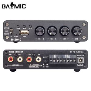 504C 200W BT USB araba amplifikatör 4 kanal 12V-24V ses kalitesi için evde ve araç ses sistemleri 4*50W 110V/220V - Product Image 6