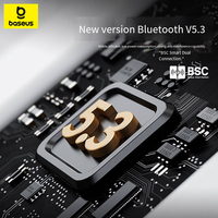 Écouteurs sans fil Baseus W04+PRO, écouteurs BT d'occasion de haute qualité avec étui de charge, réduction du bruit pour la musique et les appels