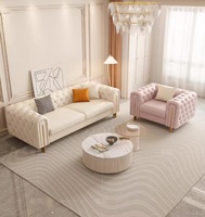 Canapés Chesterfield de luxe en cuir véritable pour salon, meubles de maison, design nordique, grand design en bois, canapés classiques arabes