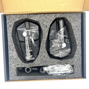 M-view M9 chất lượng cao màu đen xe máy phía trước phẳng (không biến dạng) Điều kiện Mới vật liệu hợp kim nhôm M10 chủ đề phổ quát - Product Image 5