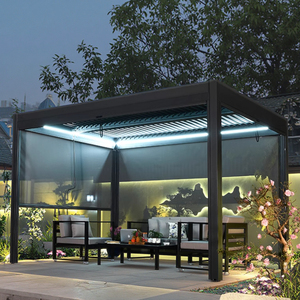Kits de système de toit plat étanche Gazebo extérieur jardin <span class=keywords><strong>Pergola</strong></span> aluminium <span class=keywords><strong>bioclimatique</strong></span> - Product Image 1