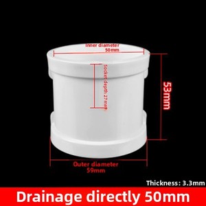 Raccords de tuyauterie de drainage en PVC 160 mm, siphon de descente à trois voies 50 mm, accessoires en forme de S, connexion femelle, tête hexagonale - Product Image 6