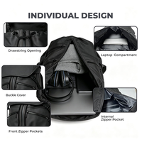Sac à dos pour ordinateur portable 17 pouces résistant à l'eau avec logo personnalisé pour homme, idéal pour les déplacements professionnels, grande capacité, loisirs et voyages