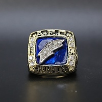 Bague de championnat de football des Chargers de San Diego 1994, forme de foudre en verre, style enfantin, nouveau modèle