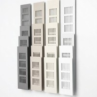 Grille d'aération pour meubles, panneau de ventilation rectangulaire en aluminium, couvercle de dissipation de chaleur pour armoire/placard