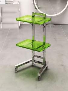 Carrito Multifuncional Plegable de Acero Inoxidable para Tintes de Cabello, Diseñado Específicamente para Salones de Belleza - Product Image 4