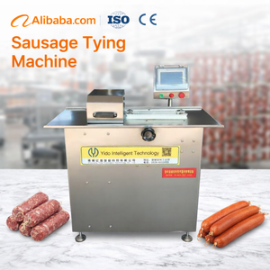 Máquina Atadora <span class=keywords><strong>de</strong></span> Salchichas <span class=keywords><strong>de</strong></span> Doble Línea, Enlazadora <span class=keywords><strong>de</strong></span> Salchichas, Máquina para Atar Chorizos y Salchichas <span class=keywords><strong>de</strong></span> Perrito Caliente, Máquina para Atar Salami con Alambre - Product Image 1