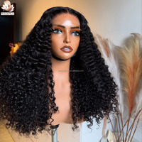 Perruque bouclée naturelle birmane 13x4 HD Lace Front Cheveux Humains Sans Colle Non Traités Vierge 24 Pouces Densité 250 Pré-Pluckée Fournisseur en Gros