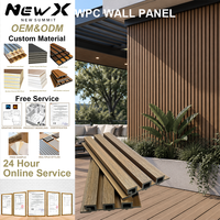 Revêtement mural en WPC co-extrudé, anti-UV, imperméable, panneau composite extérieur pour la décoration extérieure des villas, décoration de bâtiments modernes